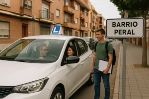 Autoescuelas en la pedanía de Barrio Peral